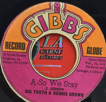 Cargar imagen en el visor de la galería, Big Youth &amp; Dennis Brown / Winston Scotland – A-So We Stay (Money In Hand) / Scar Face
