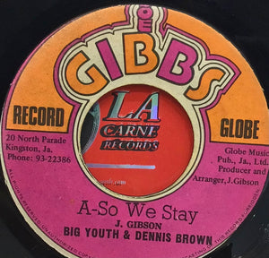 Big Youth & Dennis Brown / Winston Scotland – A-So We Stay (Money In Hand) / Scar Face