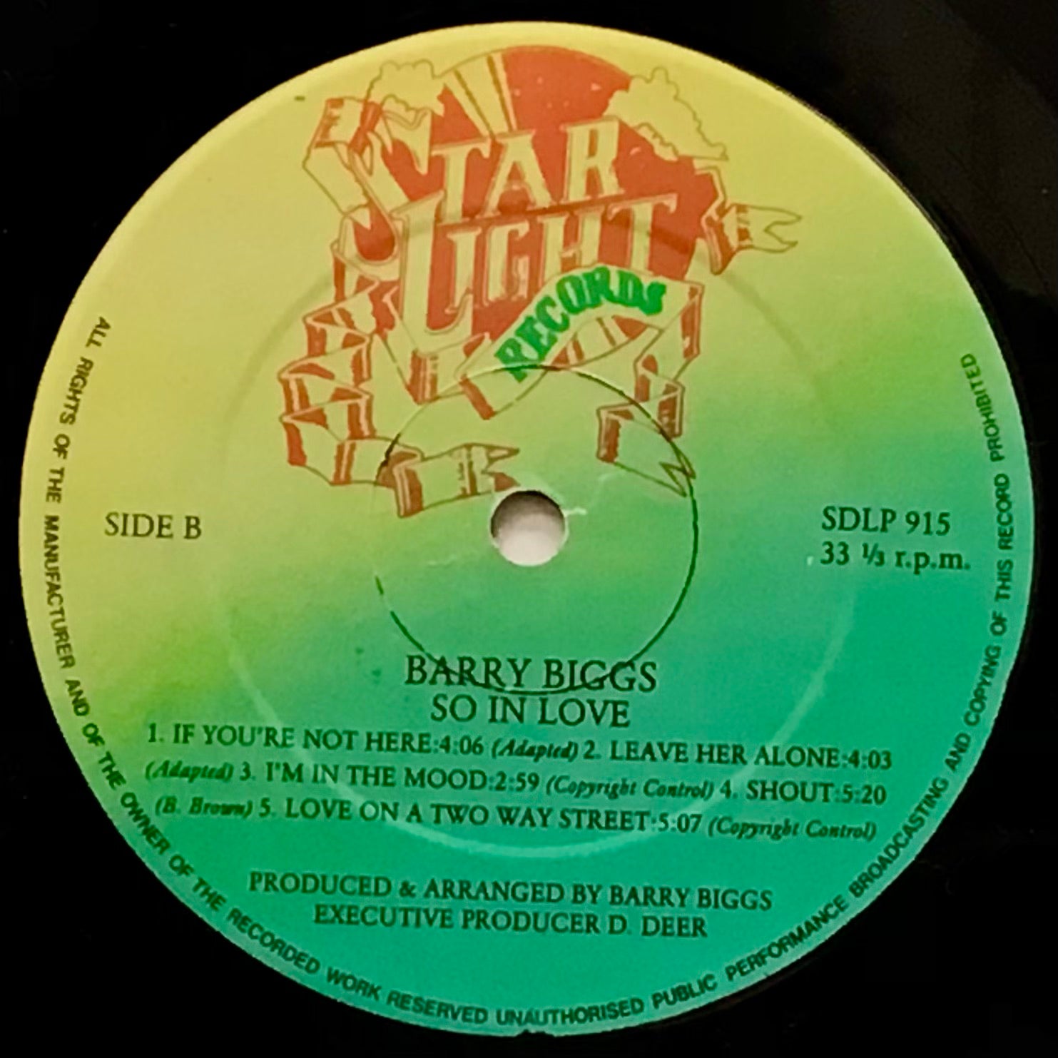Barry Biggs – So In Love – YLC-RECORDS
