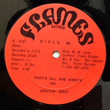 Cargar imagen en el visor de la galería, Winston Jones – That&#39;s All She Wrote
