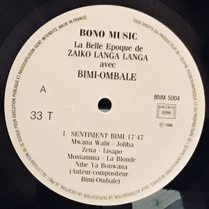Zaïko Langa-Langa Avec Bimi-Ombale – Sentiment Bimi