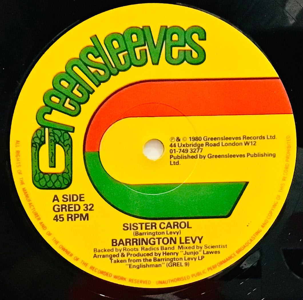 Barrington Levy / Scorcher– Sister Carol / Put On Me Clarks
