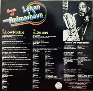 Lekan Animashaun – Music Of Lekan Animashaun - Low Profile (Not For The Blacks)