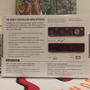 INTERFAZ DE AUDIO SCARLETT 2I2 3RA GENERACIÓN FOCUSRITE