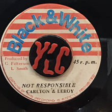 Cargar imagen en el visor de la galería, Carlton &amp; Leroy / King Tubby's– Not Responsible / Psalms Of Dub
